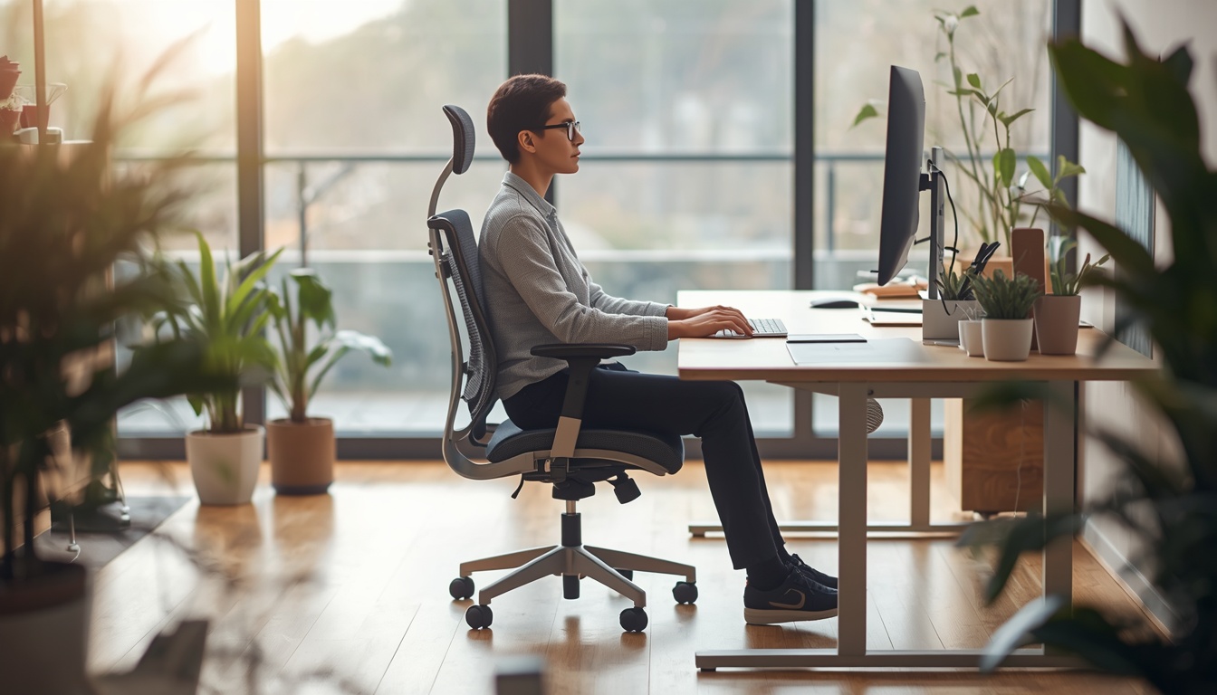 Ergonomic desk alignment coaching at Biojoint